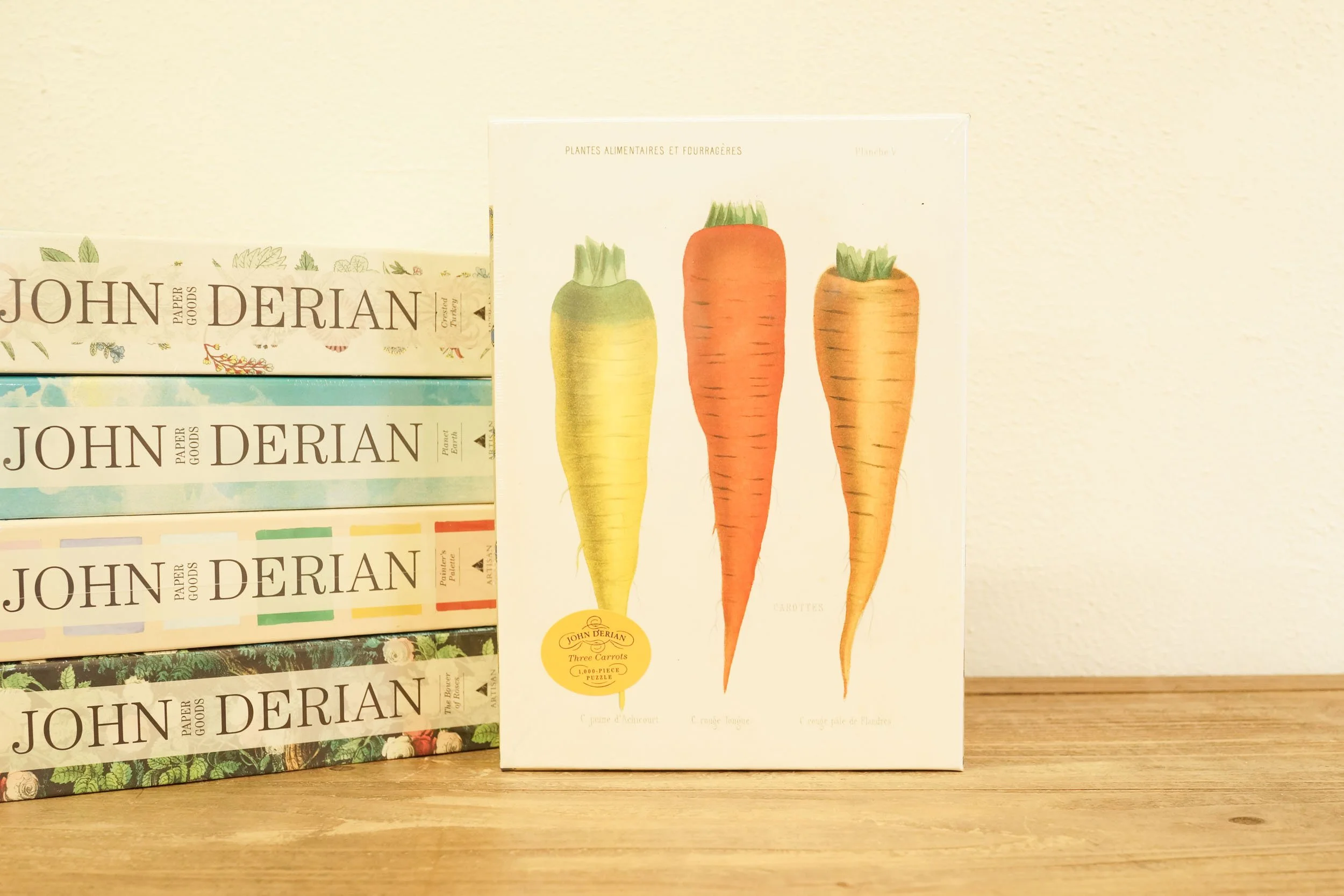 John Derian Paper Goods Puzzles Crested Turkey Three Carrots